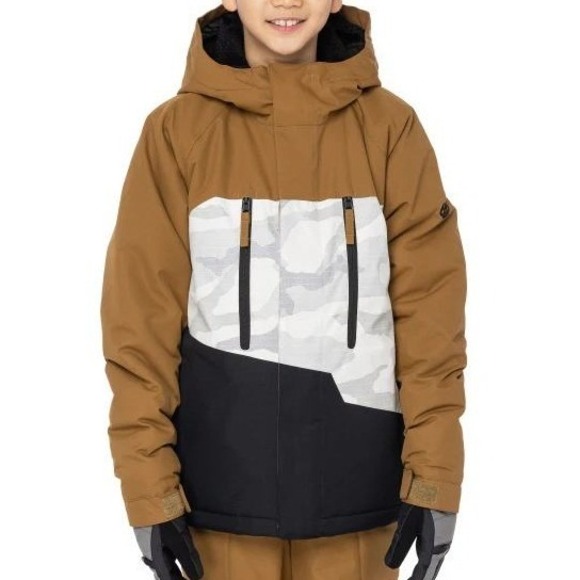 686 Other - 686 Youth 10K Snowboard Jacket Camo Brown Hooded Waterproof Insulated Winter